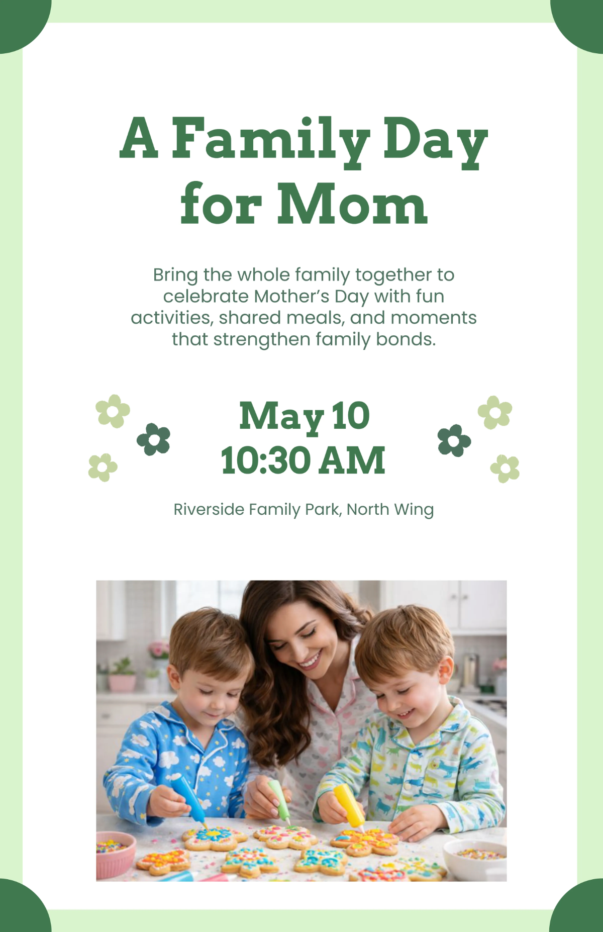 Family Celebration Mother's Day Poster Template