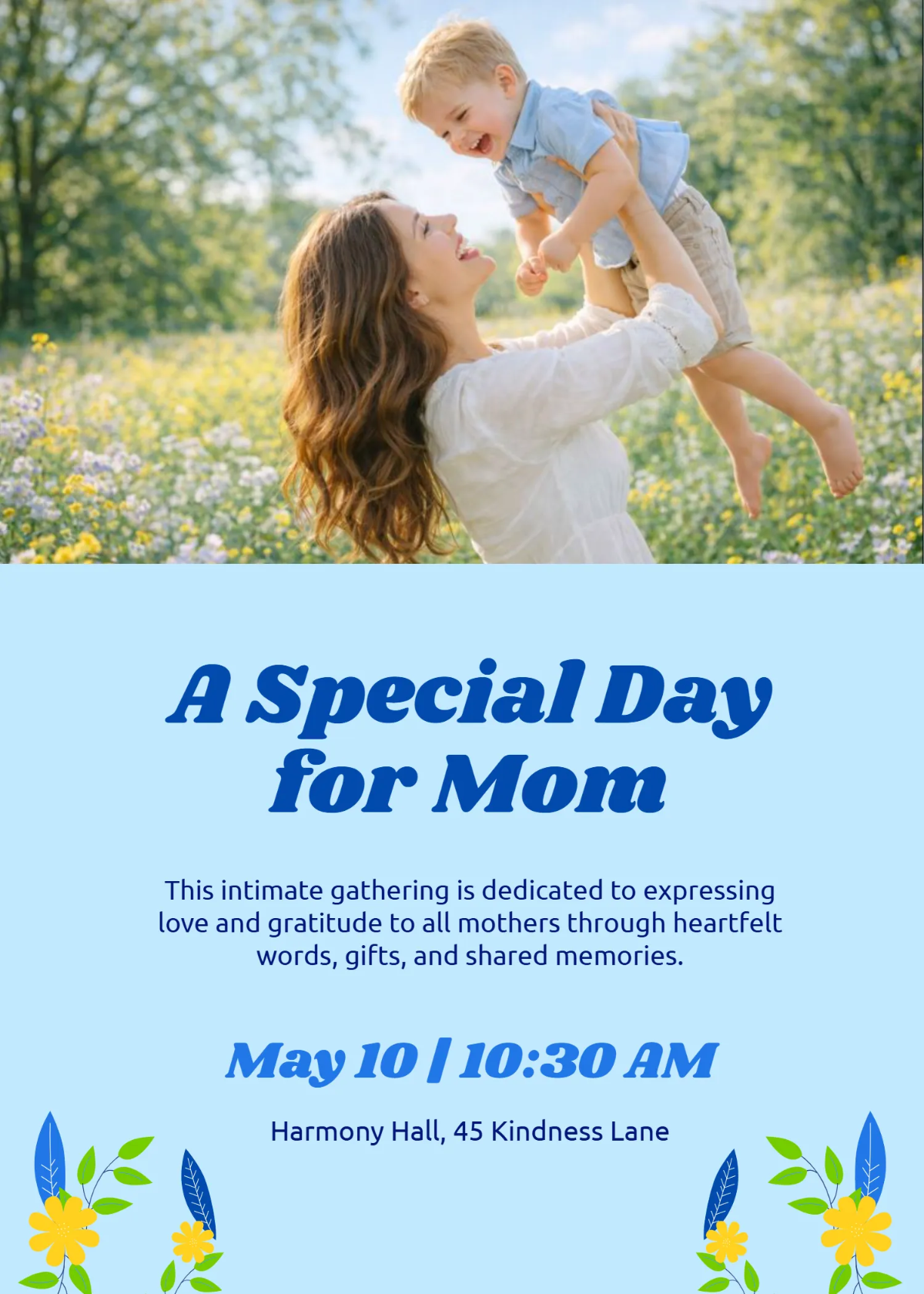 Free Heartfelt Mother's Day Invitation Template to Edit Online Free Heartfelt Mother's Day Invitation Template to Edit Online
