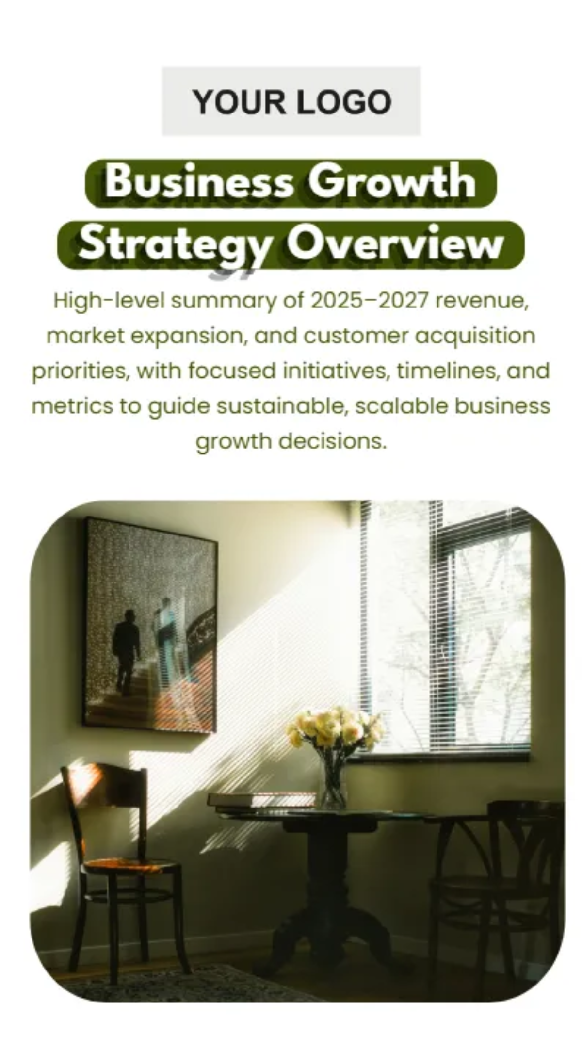 Free Business Growth Presentation Template to Edit Online