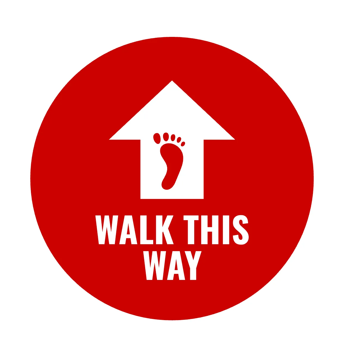 Free Walk This Way Floor Sign Template to Edit Online