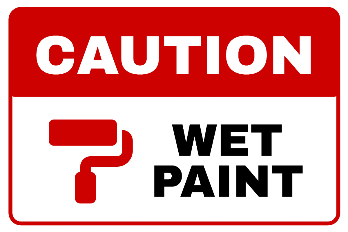 Free Wet Paint Caution Sign Template to Edit Online