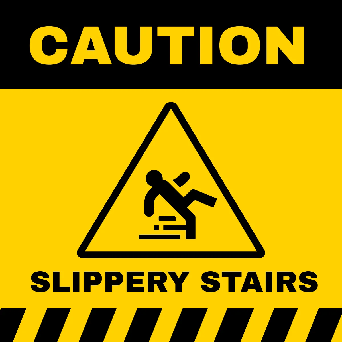 Free Slippery Stairs Floor Sign Template to Edit Online