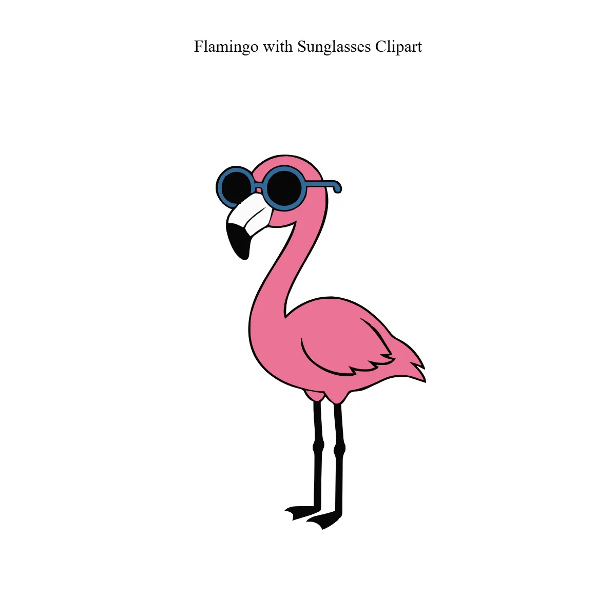 Free Flamingo with Sunglasses Clipart Template to Edit Online
