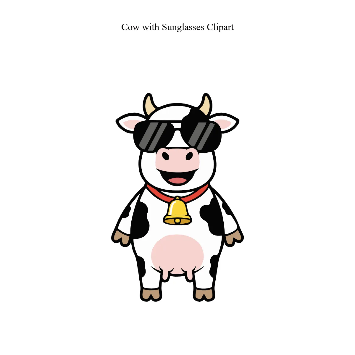 Free Cow with Sunglasses Clipart Template to Edit Online