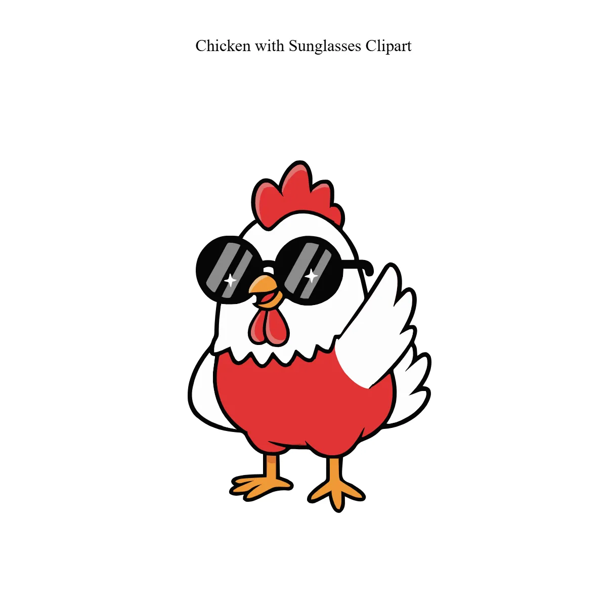 Free Chicken with Sunglasses Clipart Template to Edit Online