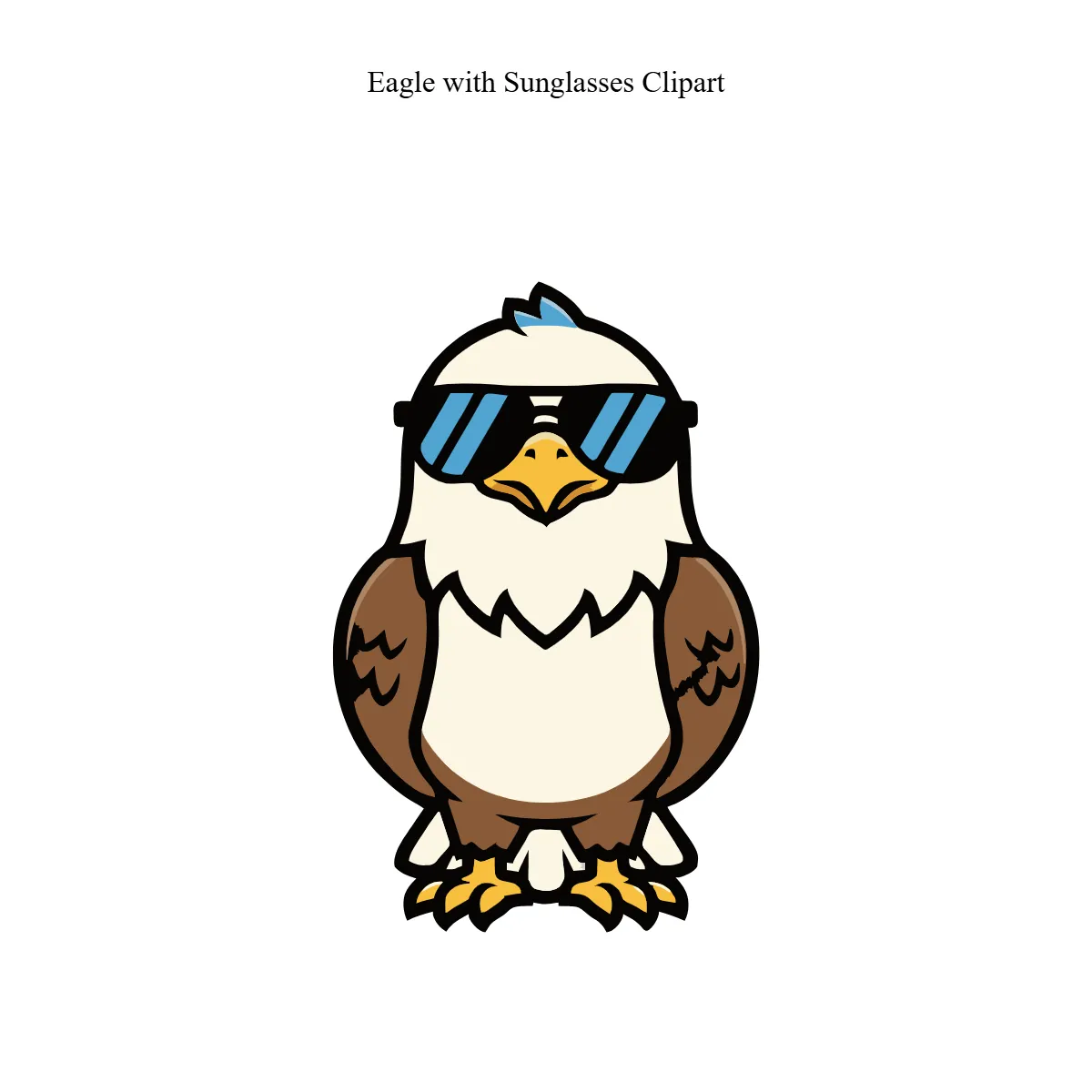 Free Eagle with Sunglasses Vector Clipart (PNG, SVG) to Edit Online