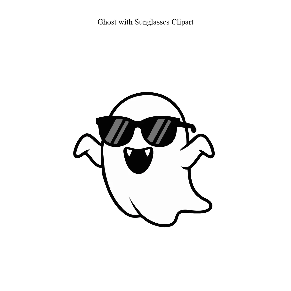 Free Ghost with Sunglasses Clipart Template to Edit Online
