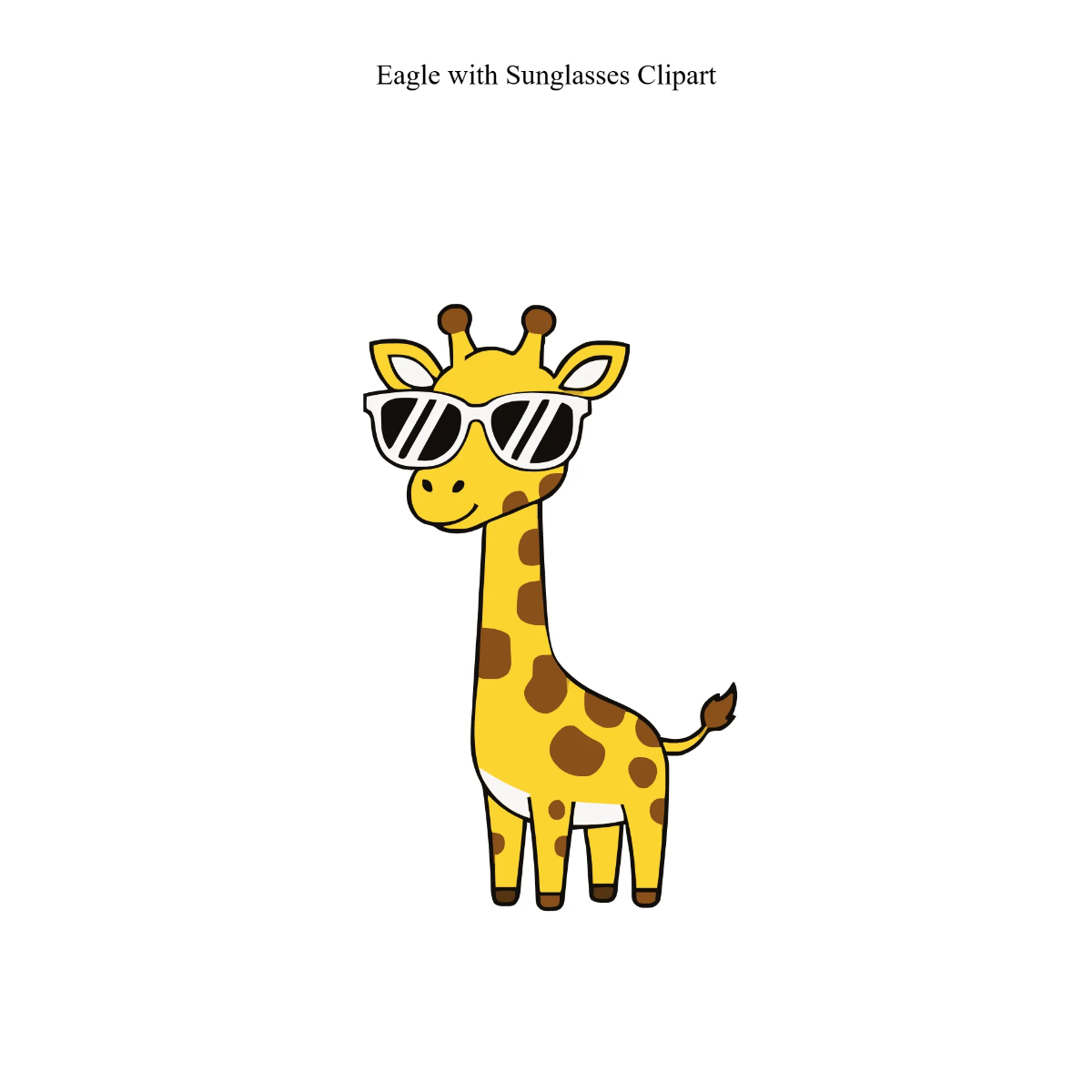 Free Giraffe Sunglasses Vector Clipart (PNG, SVG) to Edit Online