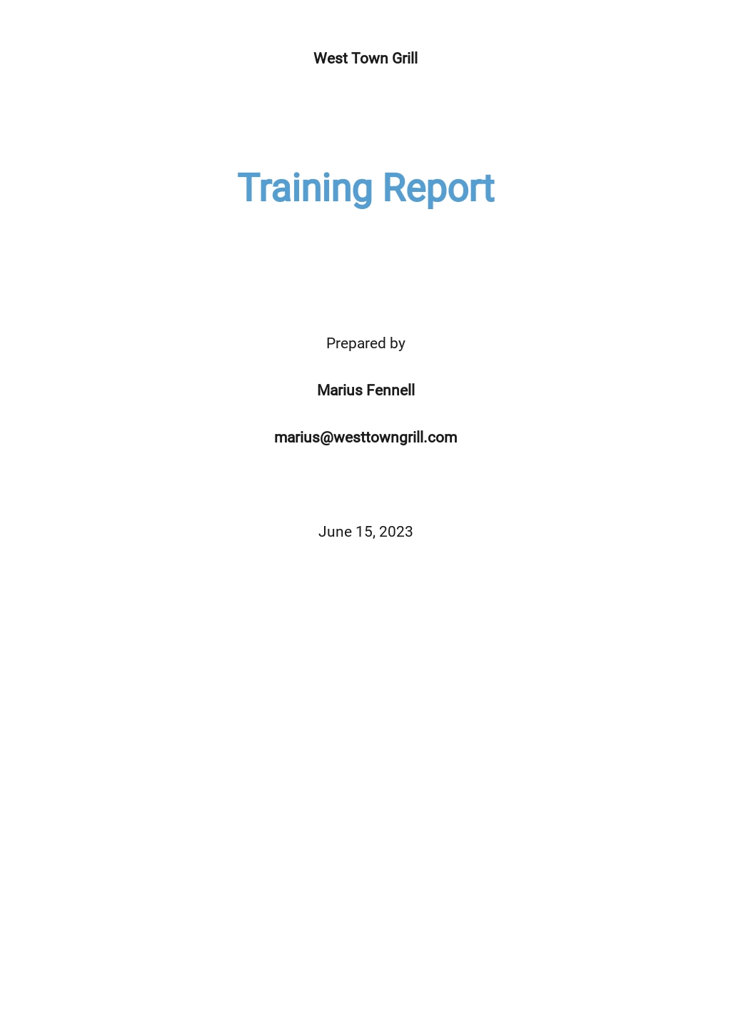 Training Report Format Template - Google Docs, Word  Template.net In Training Report Template Format