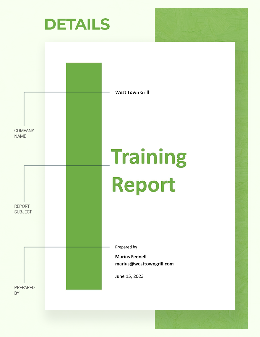 Training Report Format Template in GDocsLink, MS Word - Download