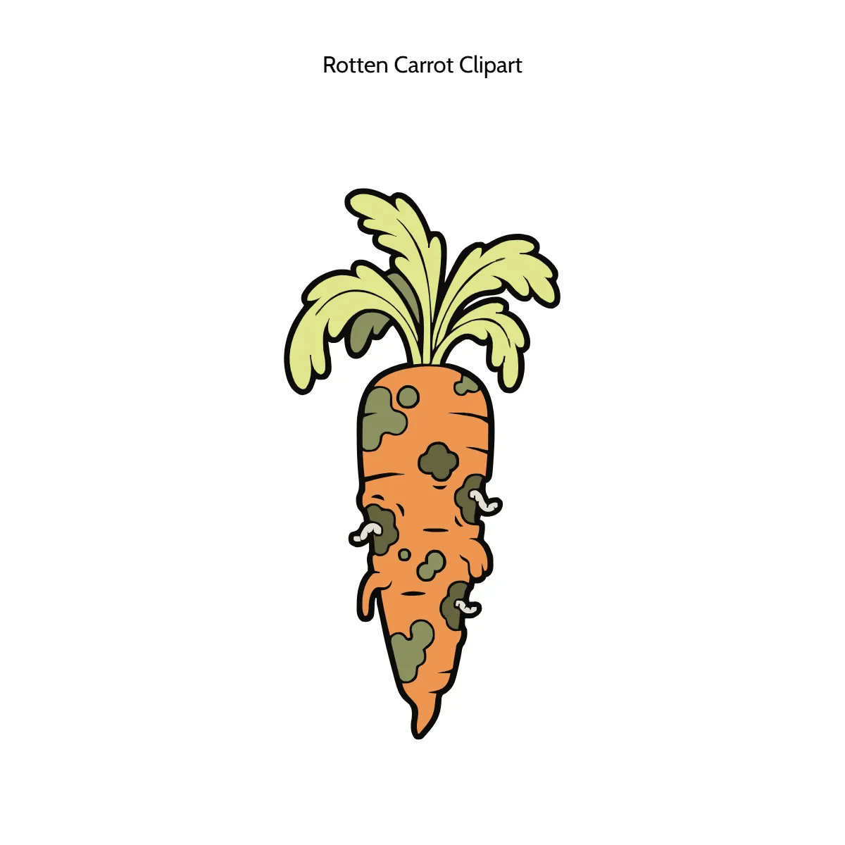 Free Rotten Carrot Clipart Template to Edit Online