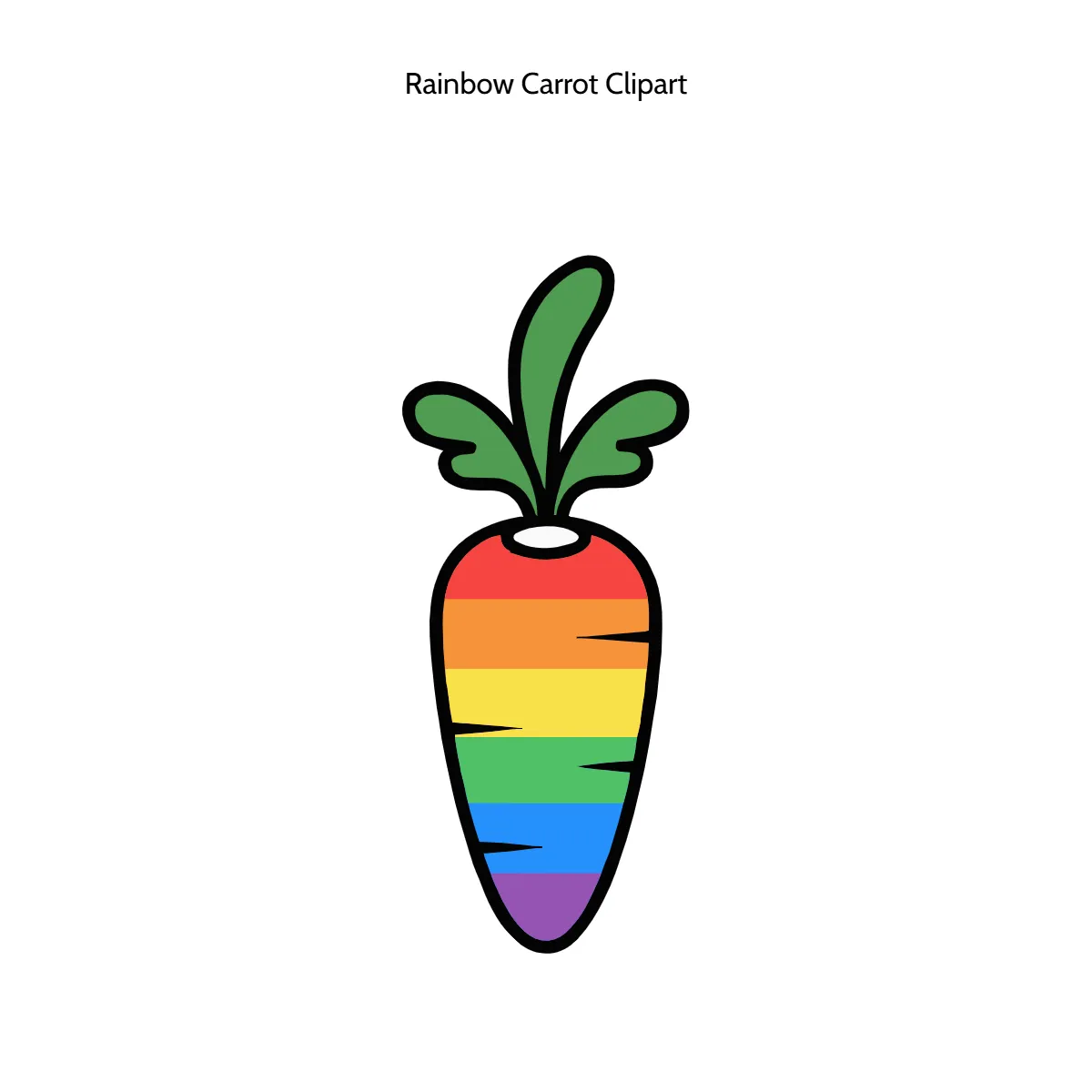 Free Rainbow Carrot Clipart Template to Edit Online