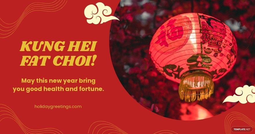 Free Happy Chinese New Year Facebook Post Template