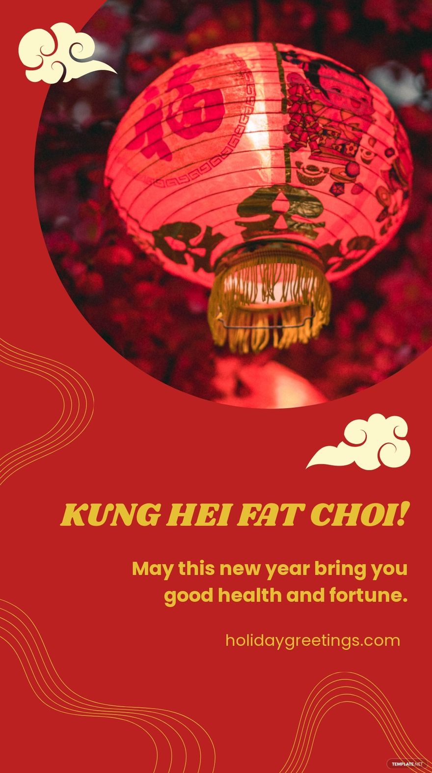 Free Happy Chinese New Year Whatsapp Post Template
