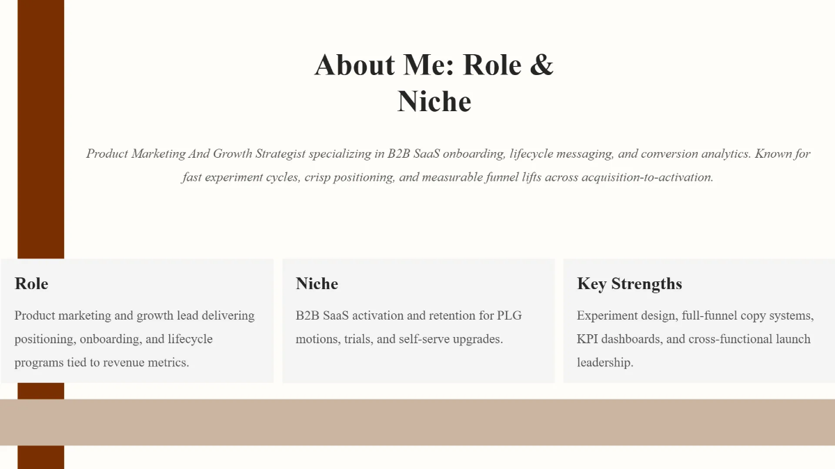 Free Portfolio Presentation with Project Highlights Template to Edit Online