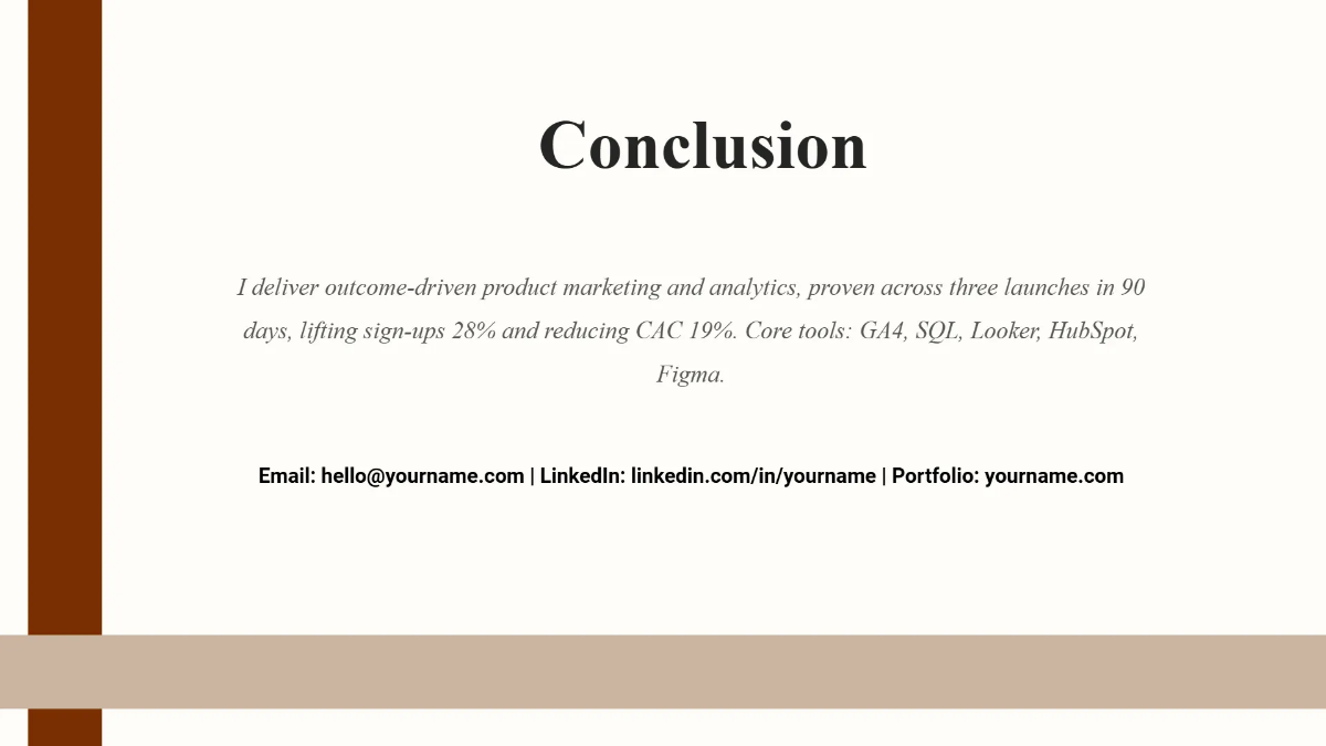 Free Portfolio Presentation with Project Highlights Template to Edit Online