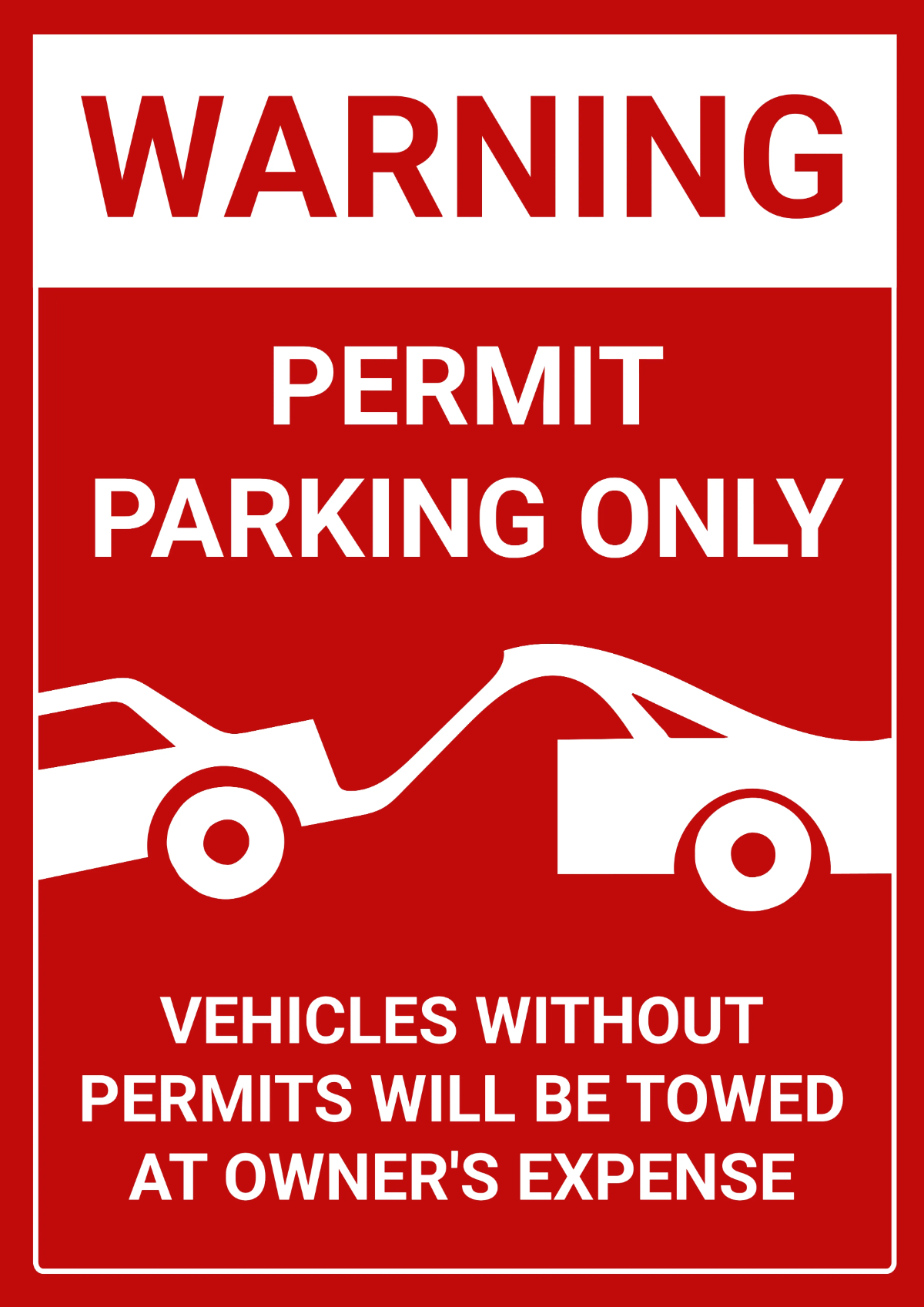 Free Permit Parking Only Sign Template to Edit Online