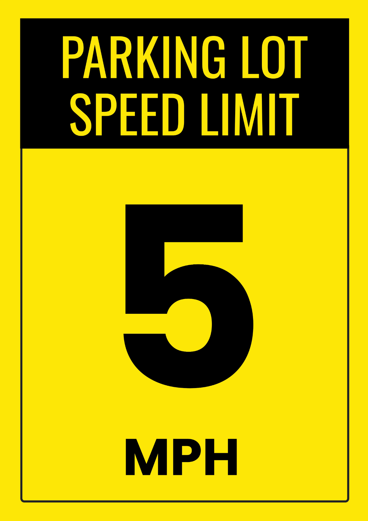 Free Speed Limit Parking Sign Template to Edit Online