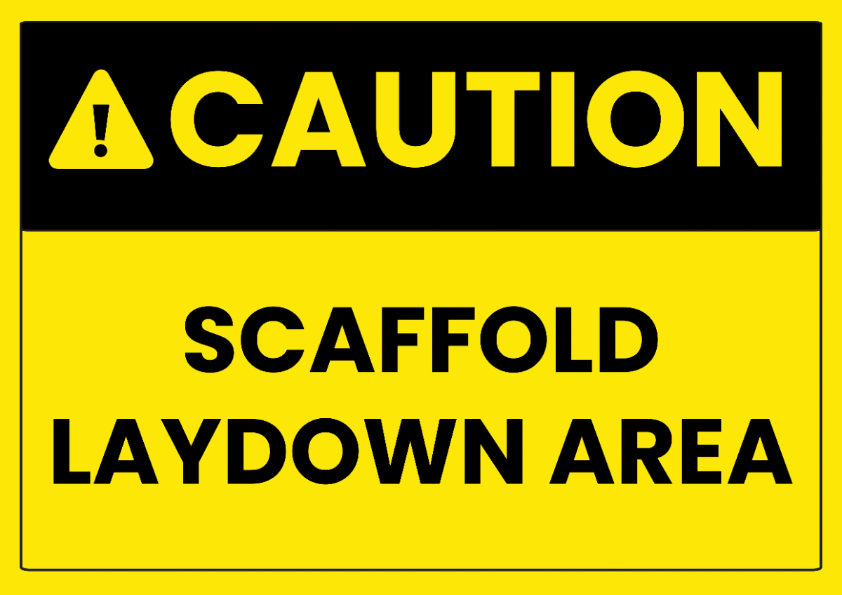 Free Laydown Area Caution Sign Template to Edit Online