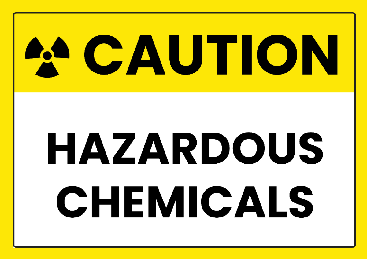 Free Hazardous Chemical Caution Sign Template to Edit Online