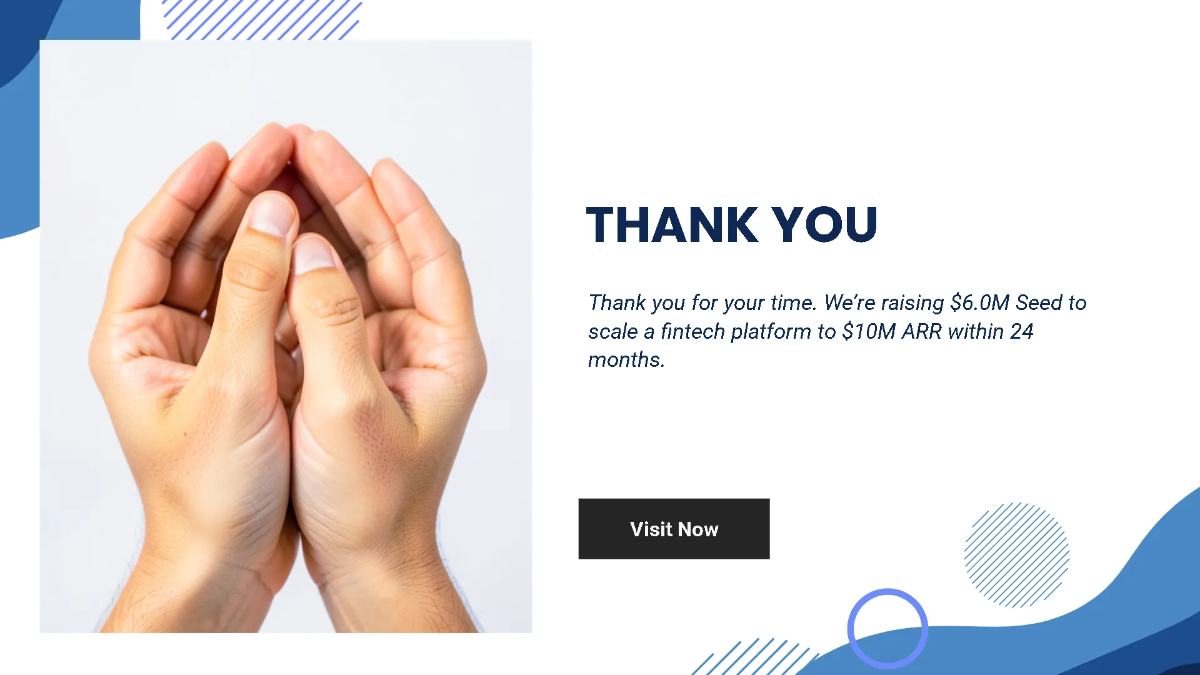 Free Fintech Product Investor Pitch Deck Template to Edit Online