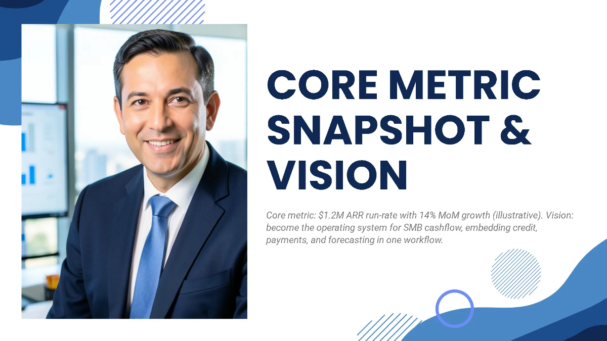 Free Fintech Product Investor Pitch Deck Template to Edit Online