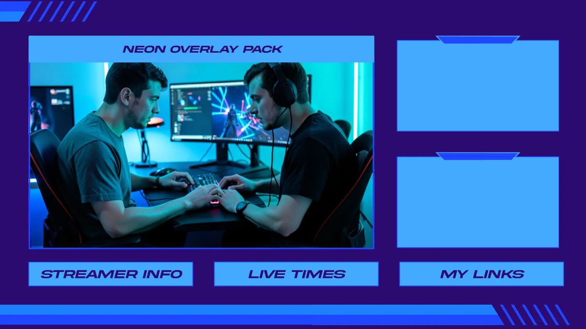 Free Empty Twitch Overlay Template to Edit Online