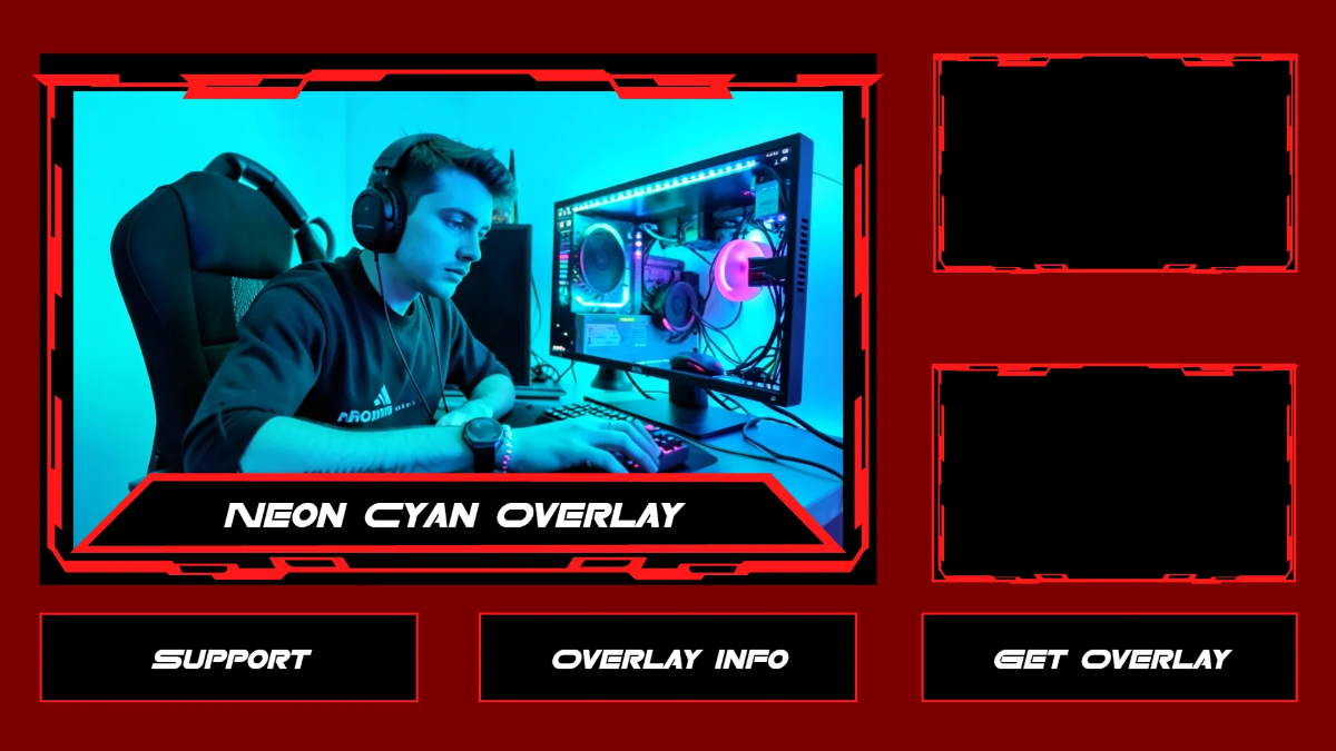 Free Best Outline Twitch Overlay Template to Edit Online