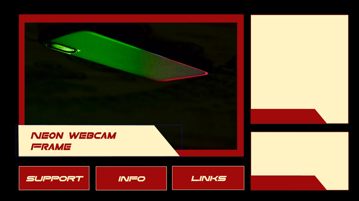 Free Webcam Twitch Overlay Template to Edit Online