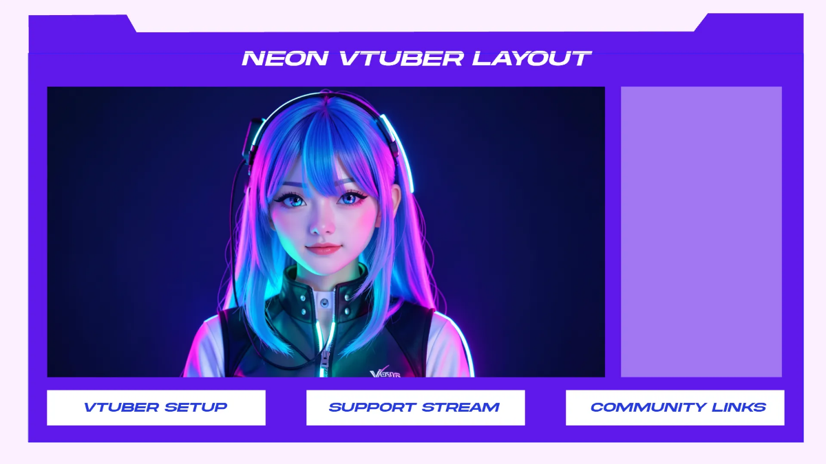 Free Vtuber Twitch Overlay Template to Edit Online