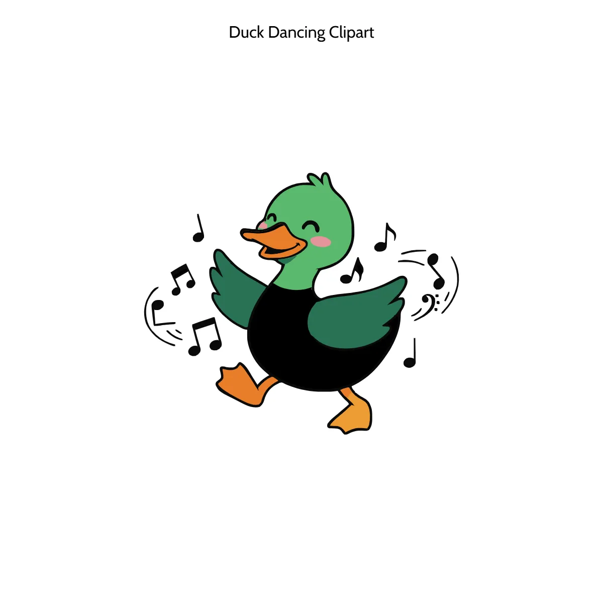 Free Duck Dancing Clipart Template to Edit Online