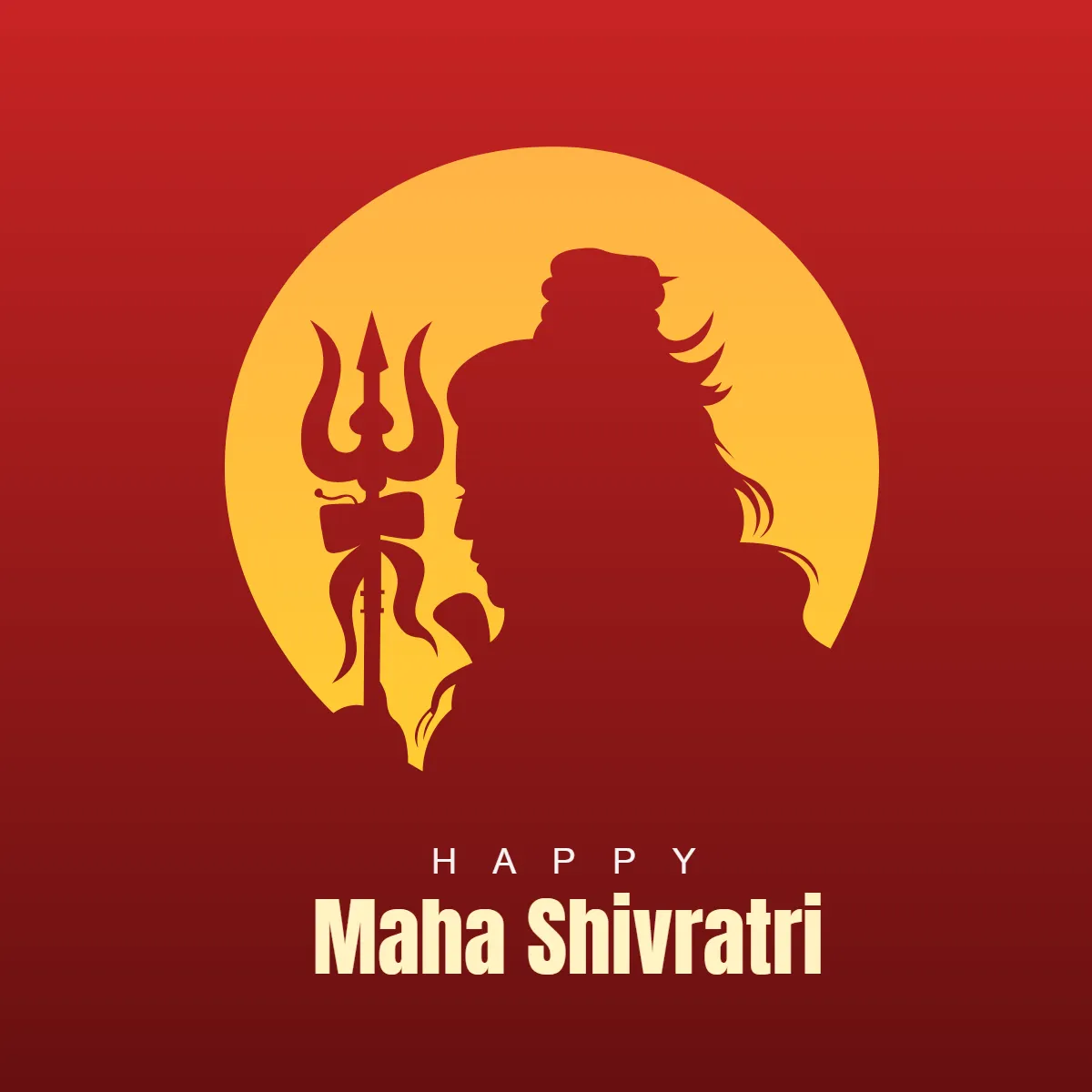 Free Maha Shivratri Red Yellow Design Clip Art Templates to Edit Online