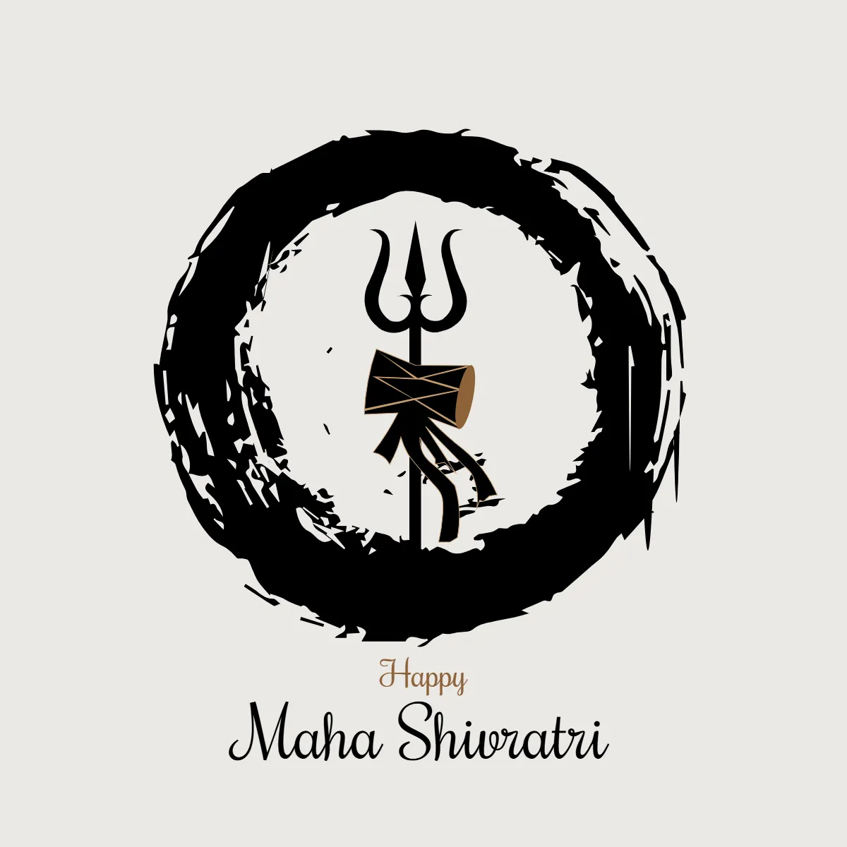 Free Maha Shivratri Orange Circle Clip Art Templates to Edit Online