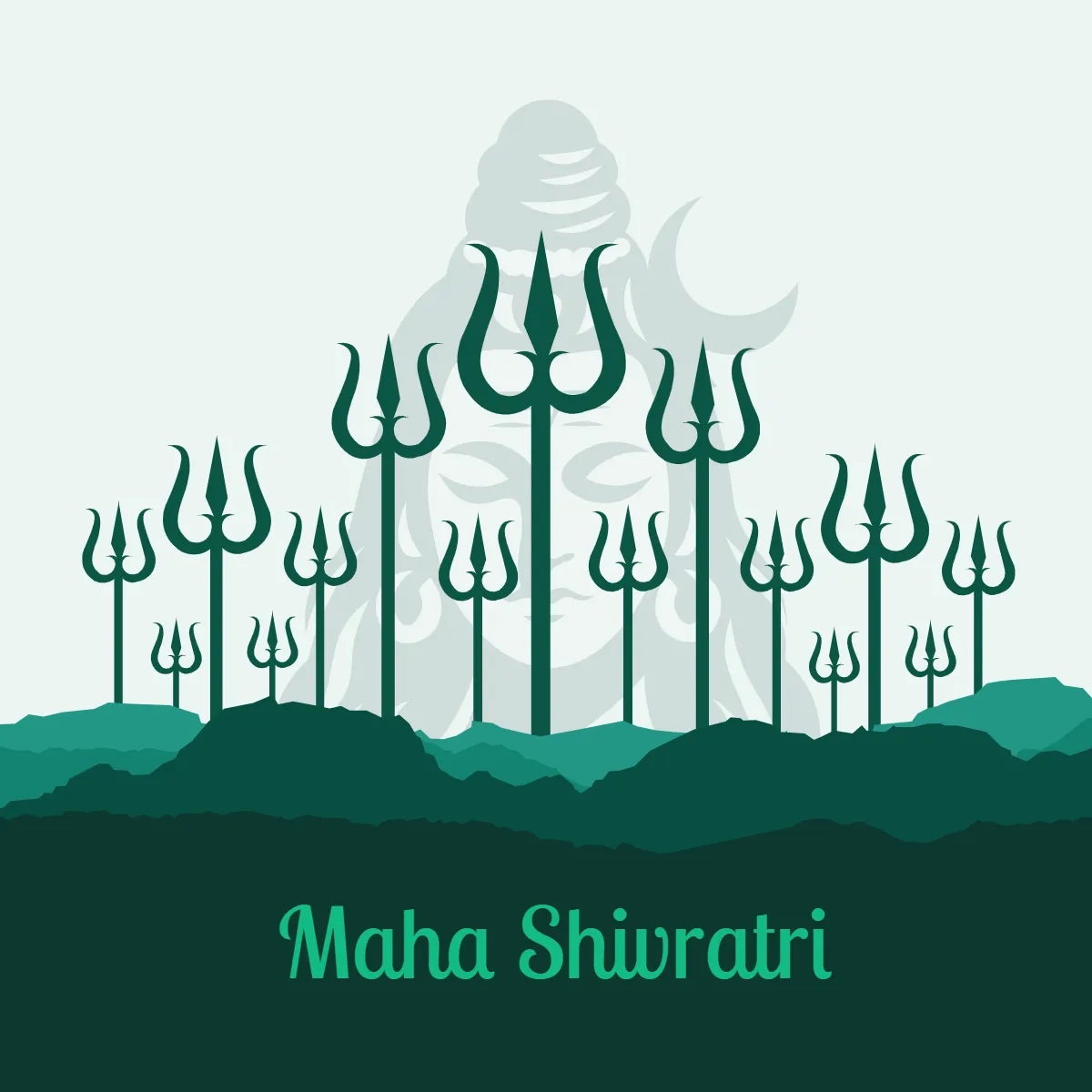 Free Maha Shivratri Flat Clip Art Templates to Edit Online