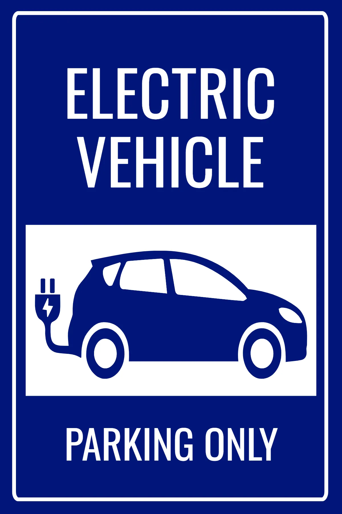 Free Electric Vehicle Charging Parking Sign Template to Edit Online