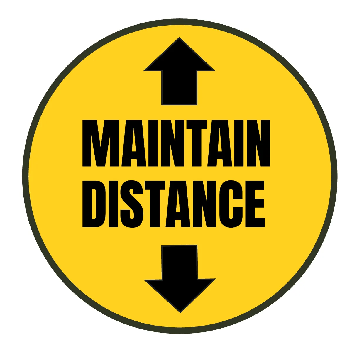 Free Maintain Distance Floor Sign Template to Edit Online
