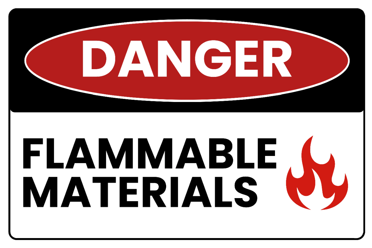 Free Flammable Materials Danger Sign Template to Edit Online