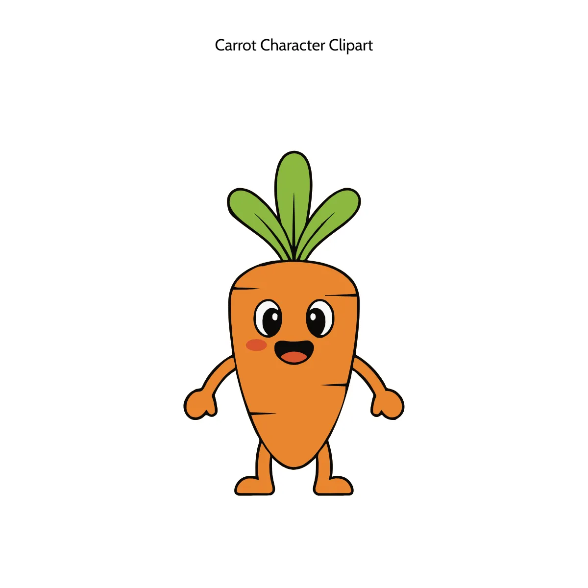 Free Carrot Character Clipart Template to Edit Online