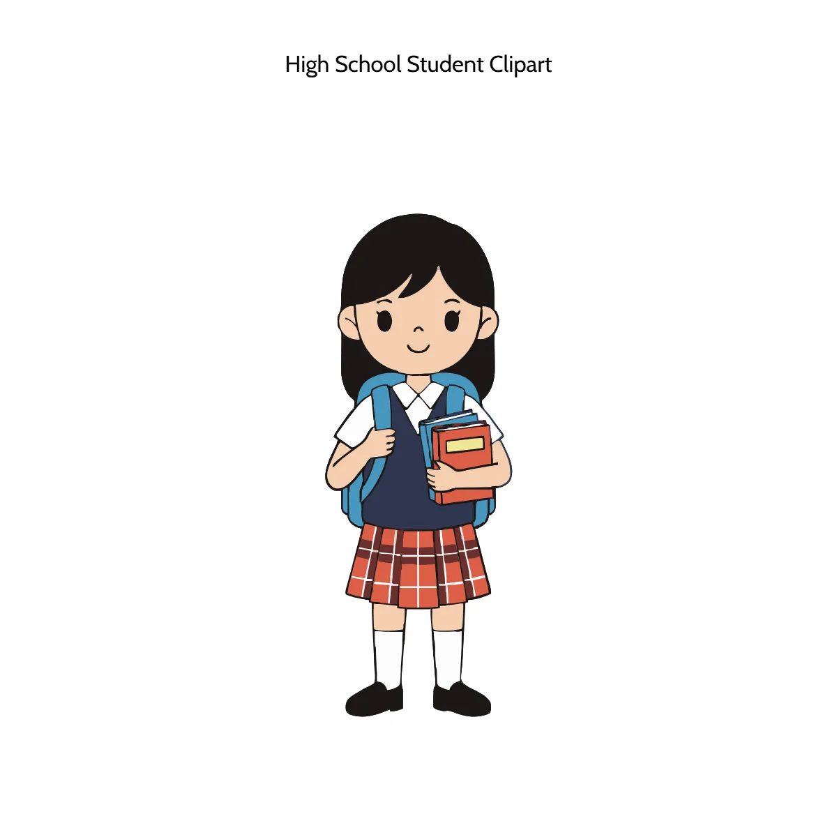 Free High School Student Clipart Template to Edit Online