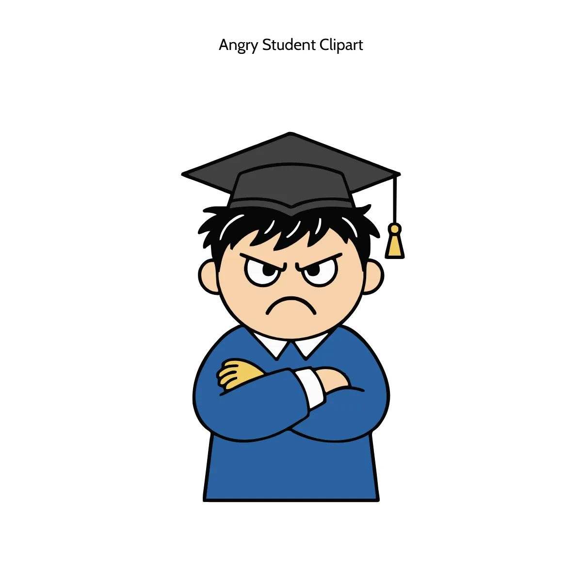 Free Angry Student Clipart Template to Edit Online