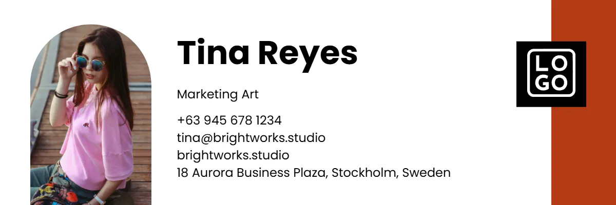 Creative Portfolio Email Signature Template