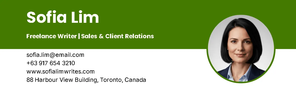 Free fLine Style Email Signature Template to Edit Online