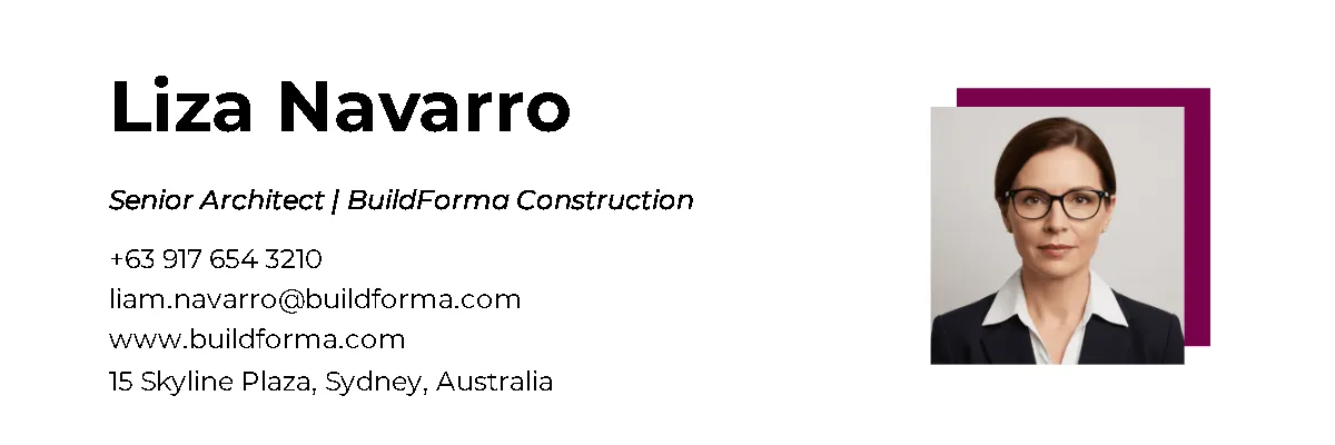 Free Personal Email Signature Template to Edit Online