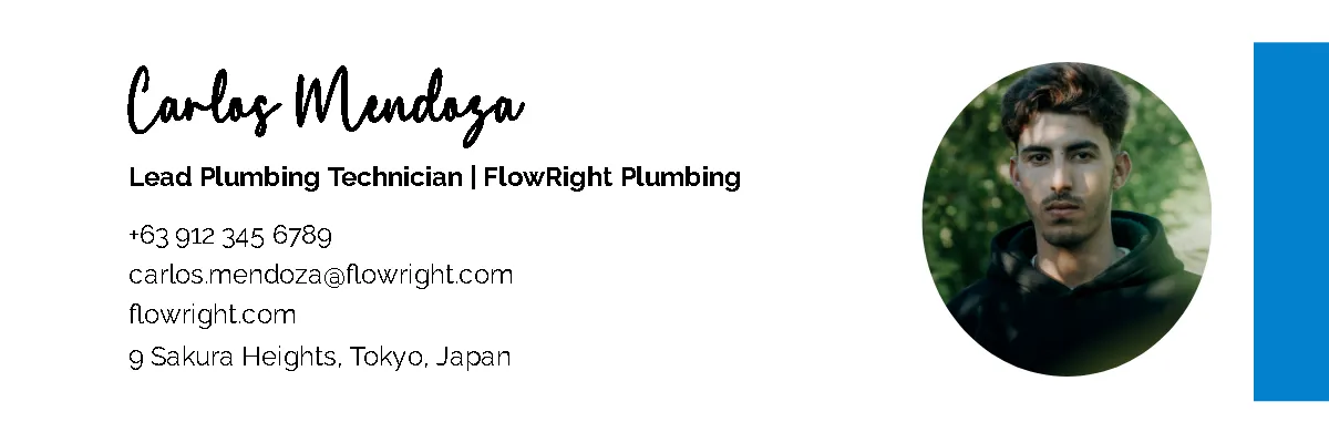 Free Professional Company Email Signature Template to Edit Online