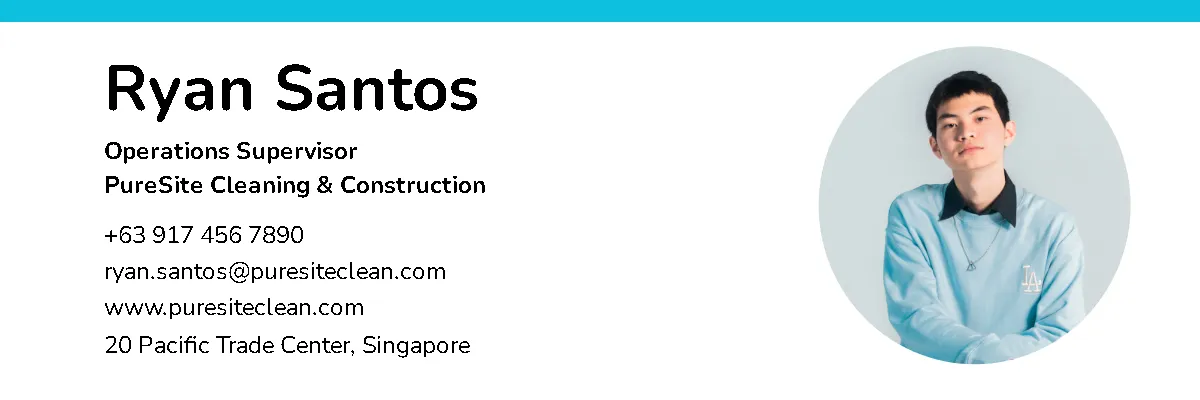 Free Minimal Design Email Signature Template to Edit Online