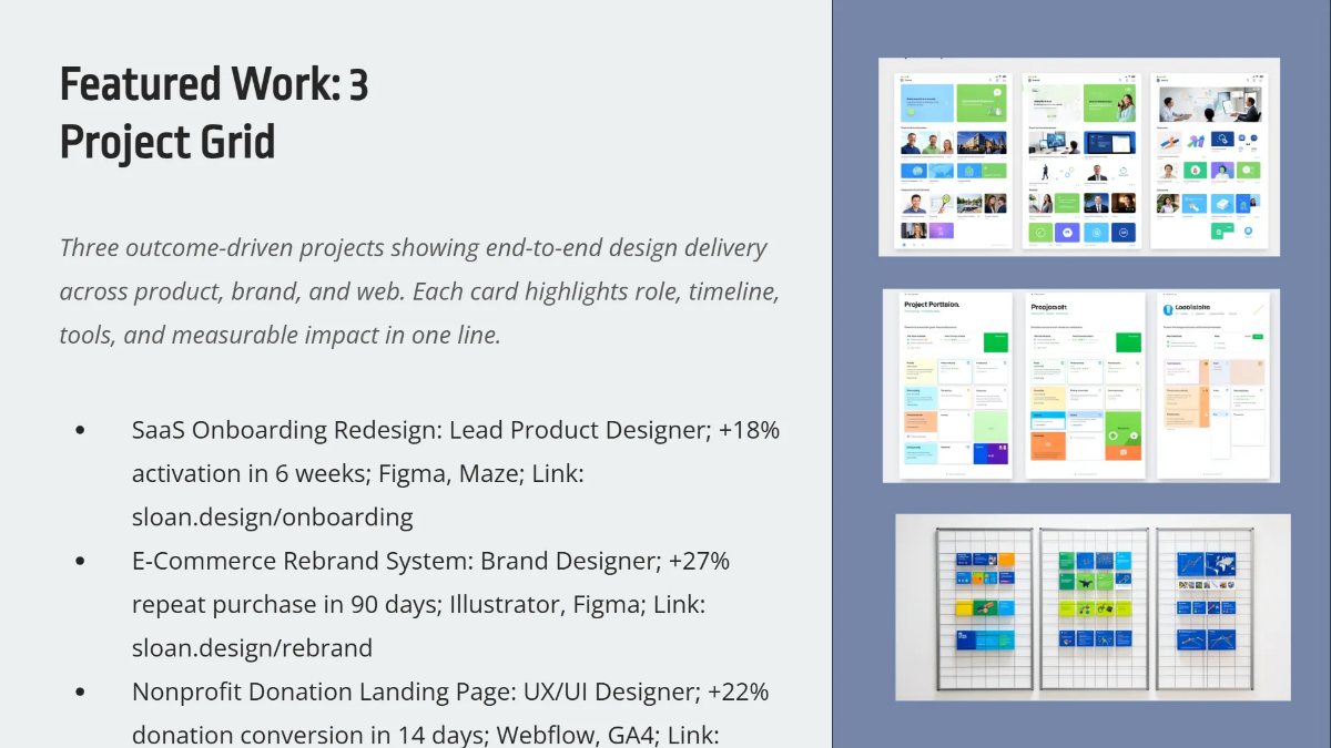 Freelancer Designer Portfolio Template to Edit Online