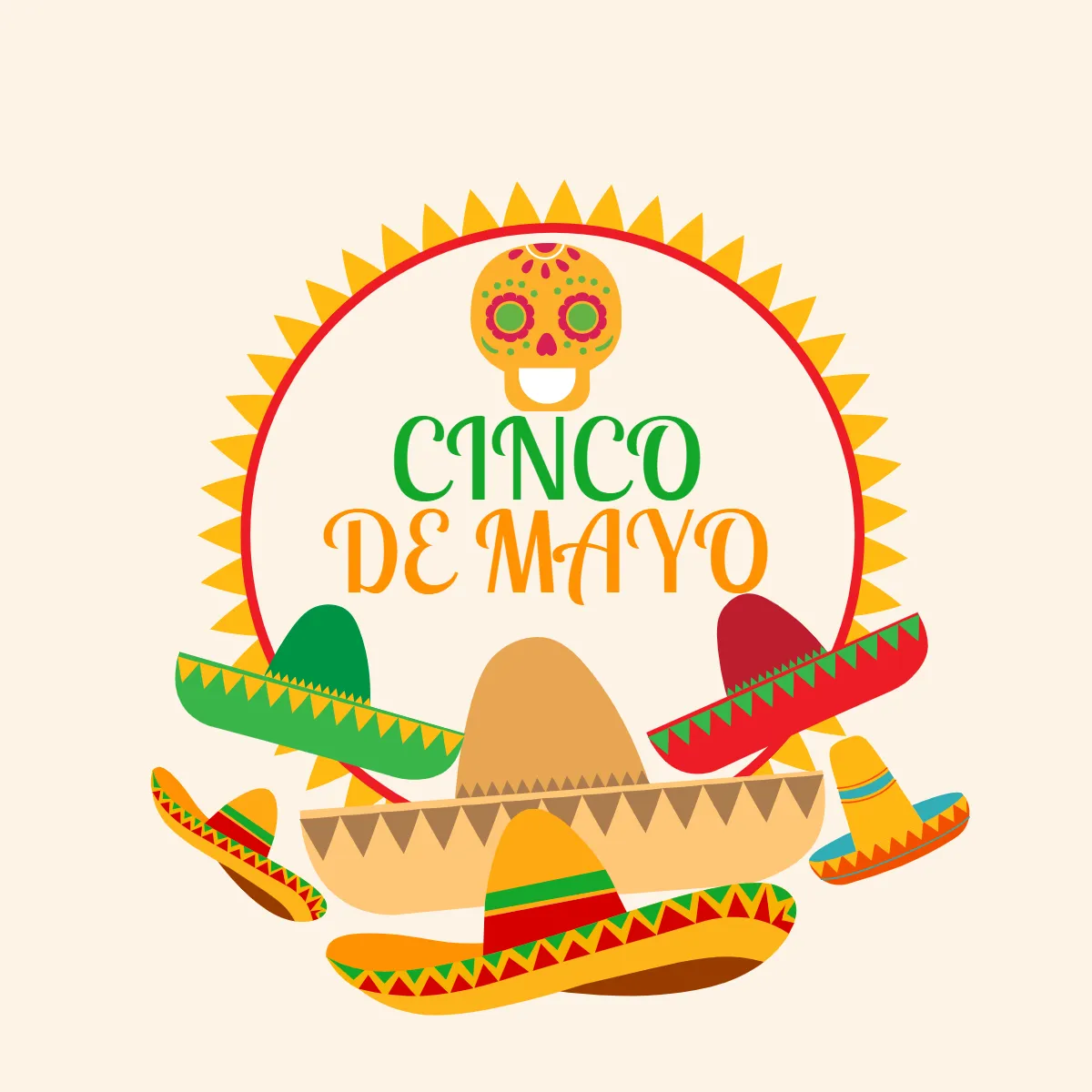 Cinco De Mayo Sombrero Design Clip Art Templates