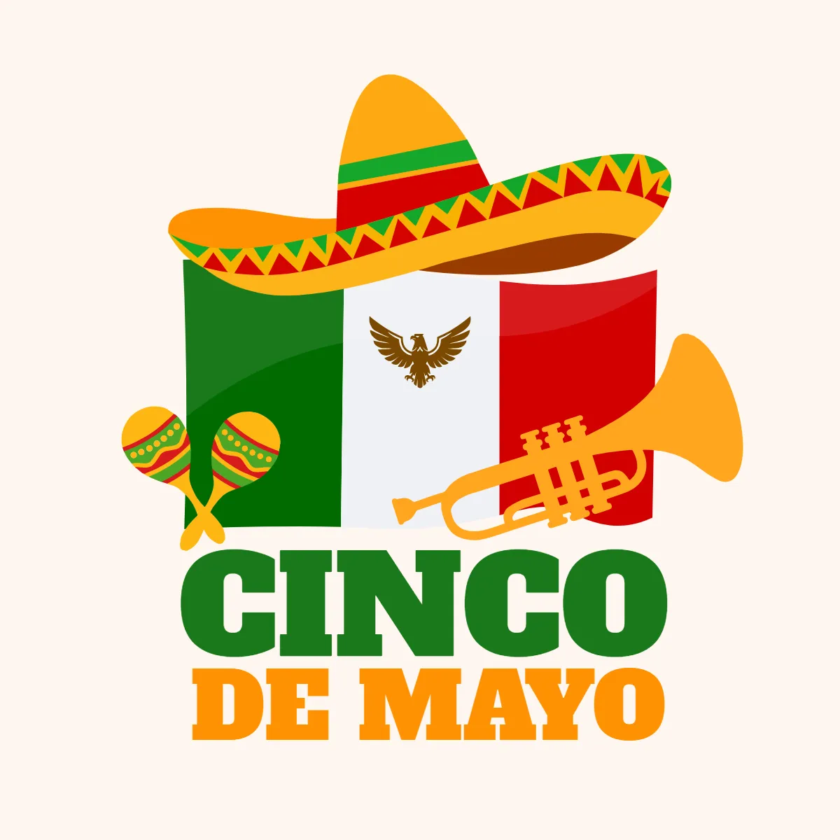 Free Cinco De Mayo Flag Clip Arts Template to Edit Online