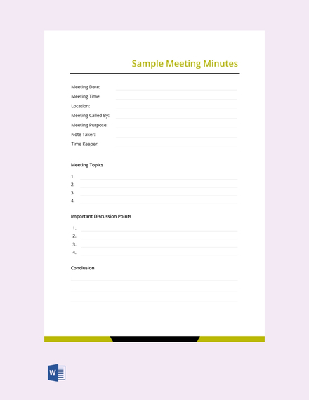 FREE Smart Meeting Minutes Template: Download 65  Meeting Minutes in