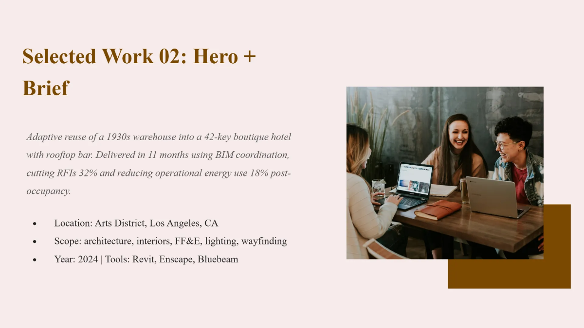 Free Architecture & Interior Design Portfolio Deck Template to Edit Online